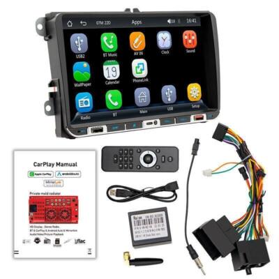 2Din 9''Car Player Bluetooth FM Radio Parts Stereo Touch Screen Wireless Carplay