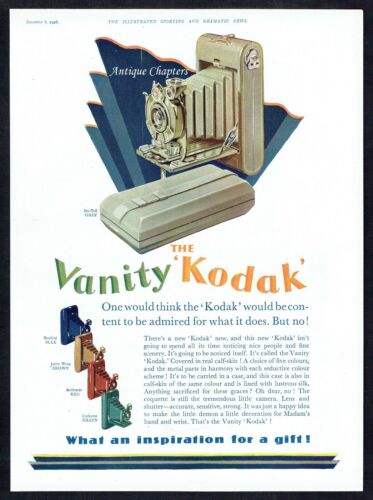 Appareil photo The Vanity Kodak 1928 époque art déco annonce L10 - Photo 1 sur 1