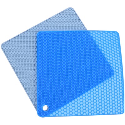  2 Pcs Silikon-Wabenmatte Arbeit Untersetzer Für Die Küche Heißtopfmatte