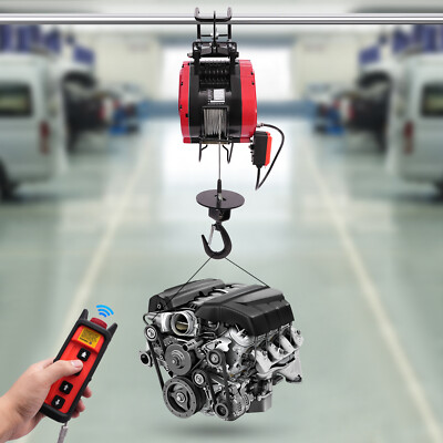 110V 50/60HZ ELECTRIC HOIST WITH REMOTE CONTROL WINCH LIFT - 350KG/771.62LBS!