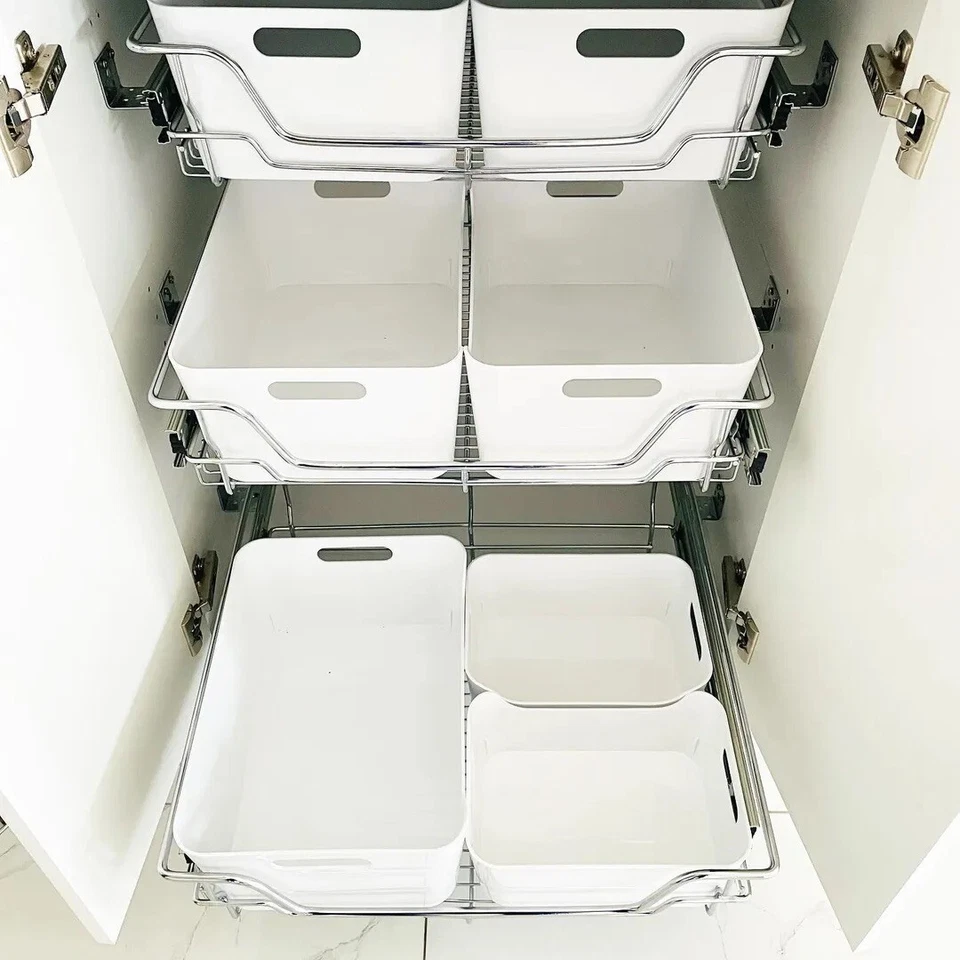 Cestelli a Rete Estraibili 2 pz 600 mm Argentati - Immagine 4 di 4