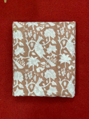 5 Yard Indian Cotton Hand Block Print Floral Beautiful Craft Sewing Fabric