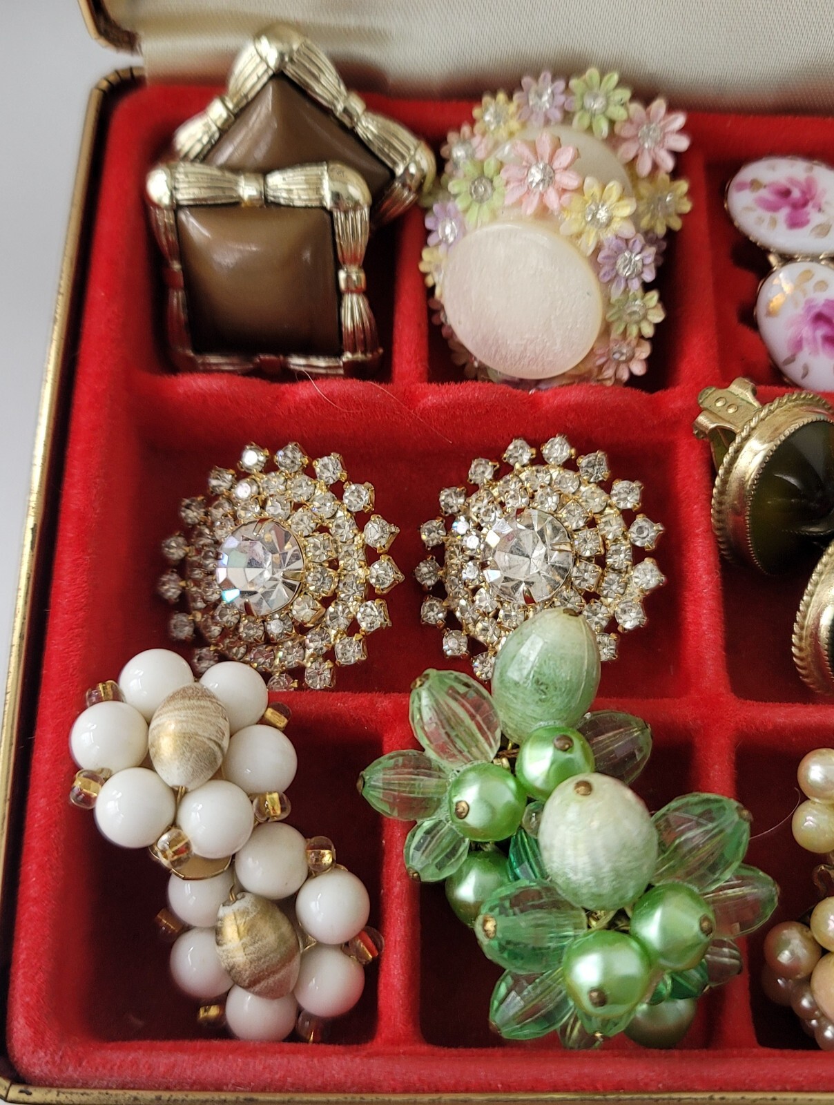 Vintage MC ClipOn Earrings Lot Incl Coro W Germany Whiting & Davis Etc