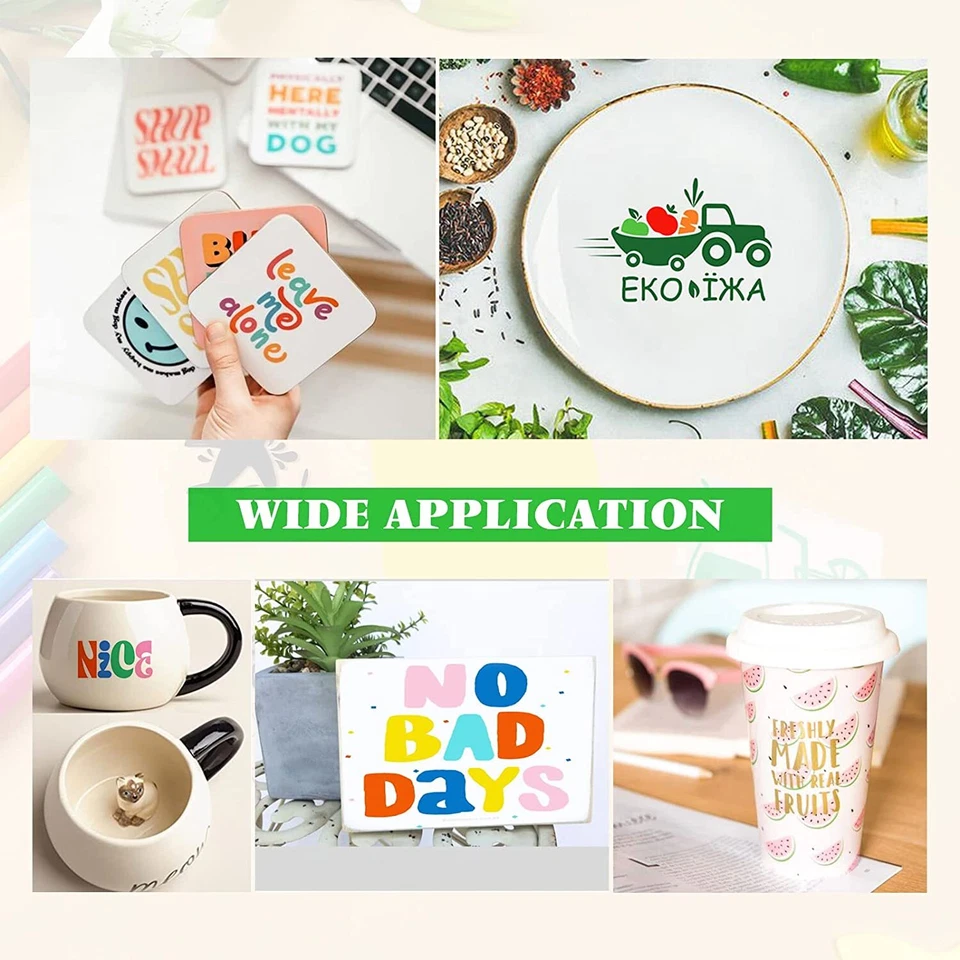 18 Rolls Adhesive Vinyl 12" x 3FT Multi-Color Permanent Vinyl CuttingSilhouette - image 2 of 4