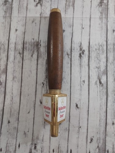 Vintage Ballantine Premium Beer Tap Handle Wooden 3 Sided - Picture 2 of 8