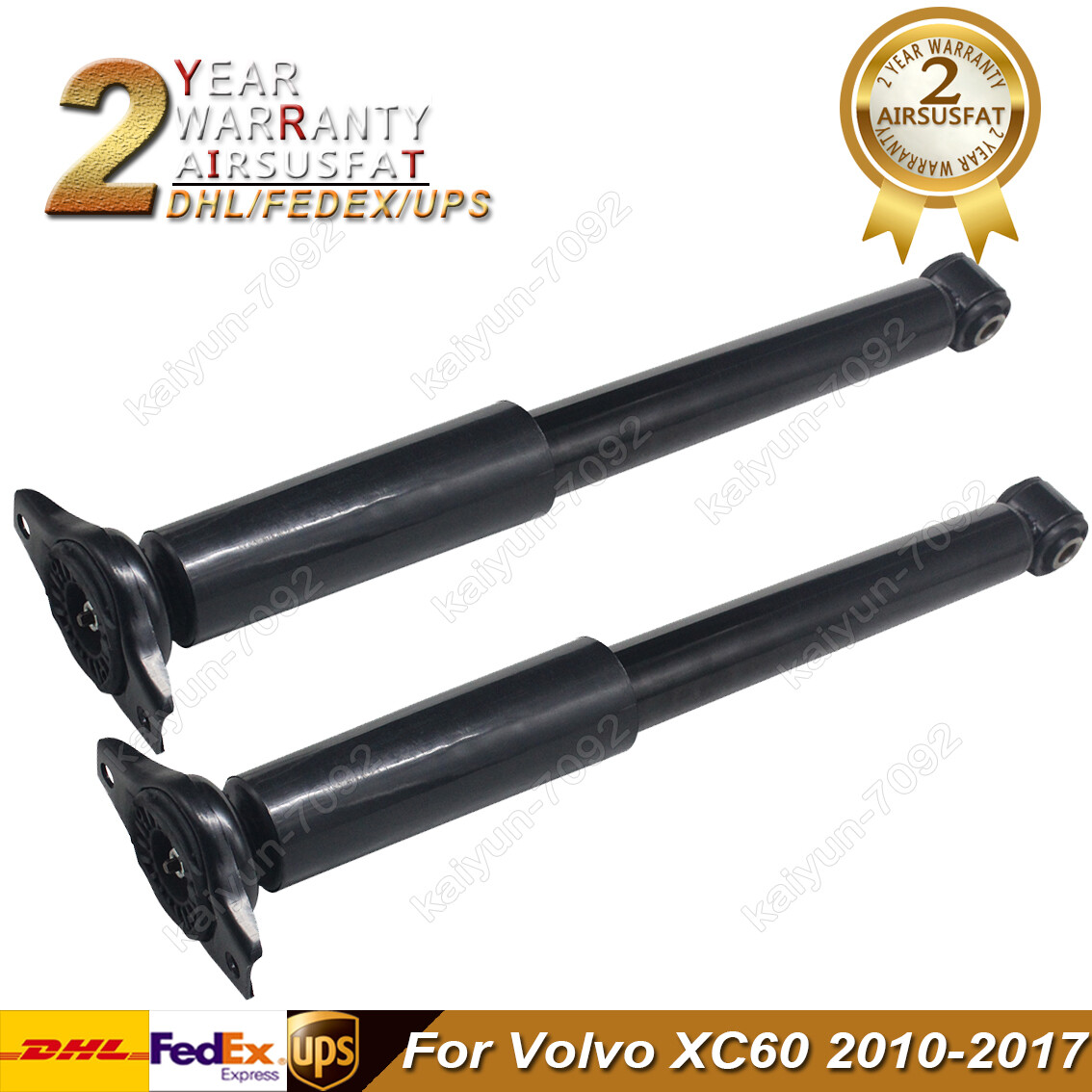 2x Rear Air Suspension Shock Strut For Volvo XC60 2010-2017