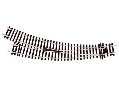 Curved Double Radius,Right Hand Turnout, Insulfrog