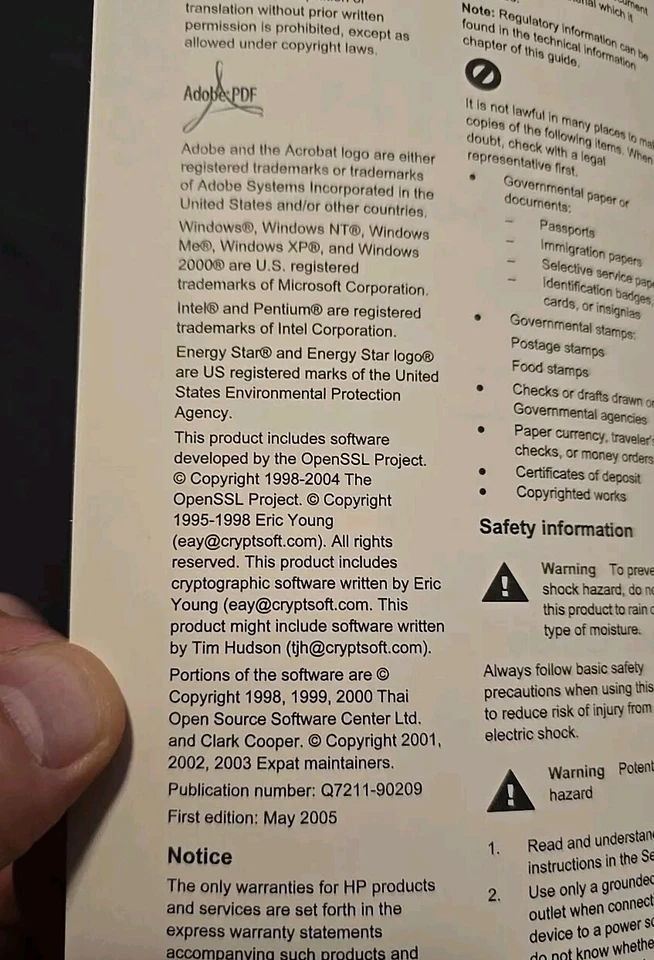 2005 HP Photosmart 2570 All-in-One Series User Guide-136 pgs #Q7211-90209-1st Ed - Image 4 of 4