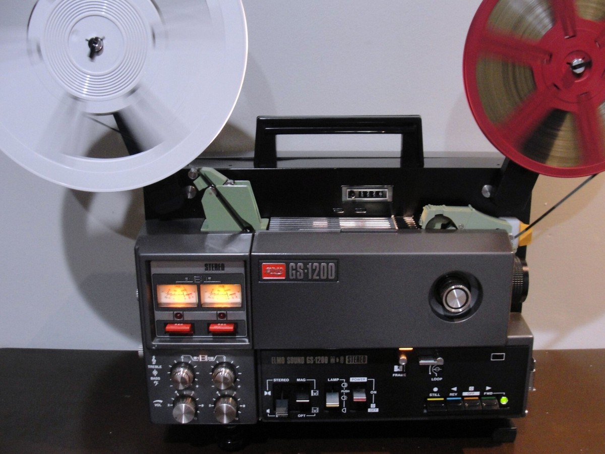 ELMO GS-1200 STEREO SOUND M &O Super 8mm film PROJECTOR