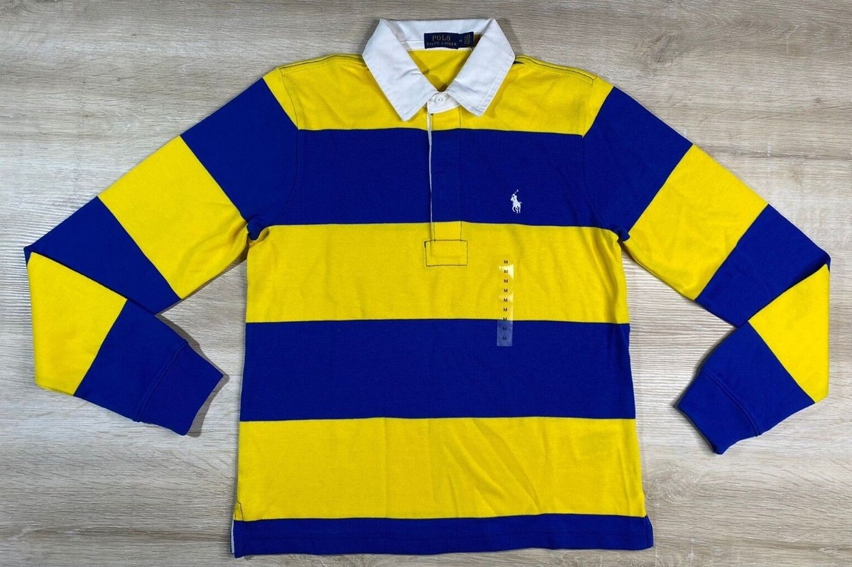 NWOT Polo Ralph Lauren Mens Shirt Blue Yellow XXL Regular NWOT Polo Ralph Lauren Mens Shirt Blue Yellow XXL Regular