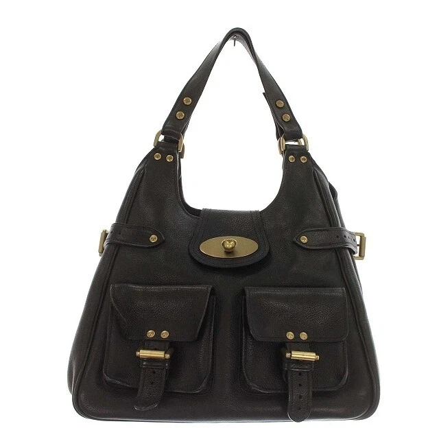 Mulberry Handbag Leather Shoulder Bag Black H32 x W 32 x D13 cm