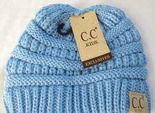 C.C. Kids Exclusives Pale Blue Beannie Toboggan Hat Size OS NWT