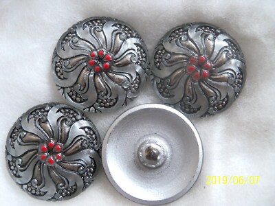 Reduced Czech Glass Buttons 4 pcs 27mm GORGEOUS Cat 01 Reduced Czech Glass Buttons 4 pcs 27mm GORGEOUS Cat 01