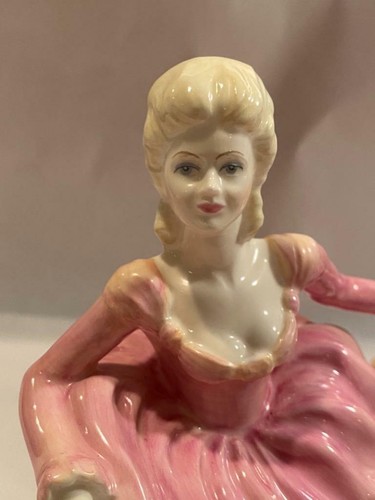 Coalport Ladies of Fashion Polly Figurine Bone China Woman in Pink Dress - Picture 5 of 7