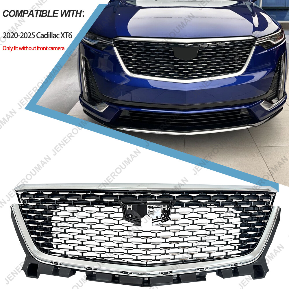2020-2025 Cadillac XT6 Chromed Front Upper Mesh Grille W/O Camera Hole ...