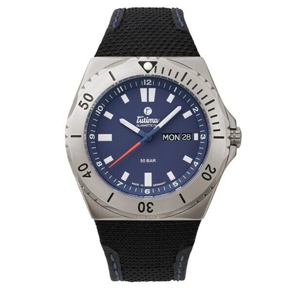 TUTIMA Wristwatch M2 Seven Seas Titanium Day-Date 44mm Deep Blue Watch 6151-03 
