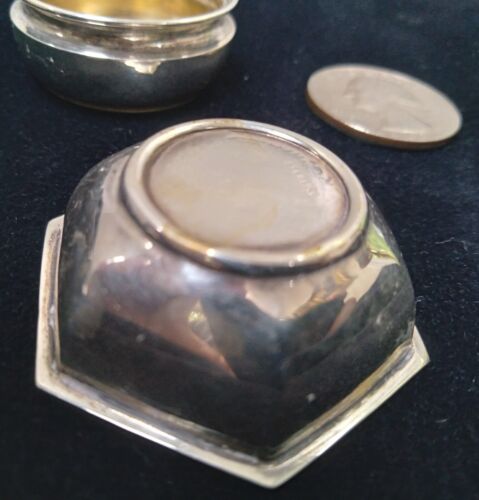 TRIO MINIATUR STERLINGSILBER & VERMEIL SALZE SALZKELLER INKL WEBSTER & CO - Bild 4 von 6