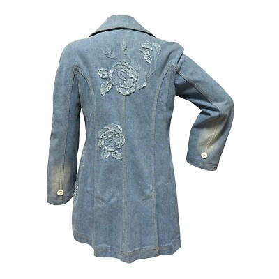 ジャケット・アウター Christian Dior 2005 Flower Denim Jacket CHRISTIAN DIOR Spring Summer 2005 Flower Patchwork Button Up