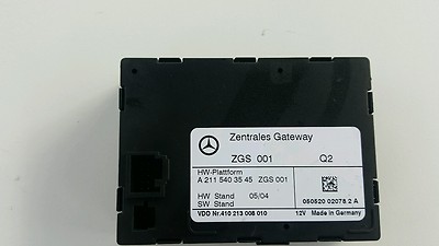 03-06 MERCEDES S500 CENTRAL GATEWAY CONTROL MODULE COMPUTER W220 #1