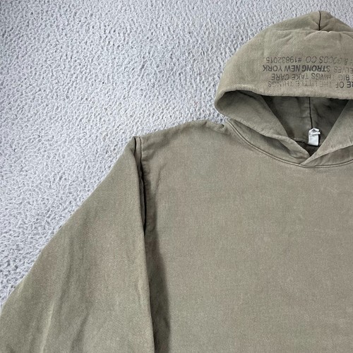 LA Apparel Hoodie Size Large Faded Green Pullover Sweatshirt New York Made USA - Picture 2 of 15