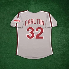 Steve Carlton 1991 Philadelphia Phillies Cooperstown Men's Grey Road Jersey