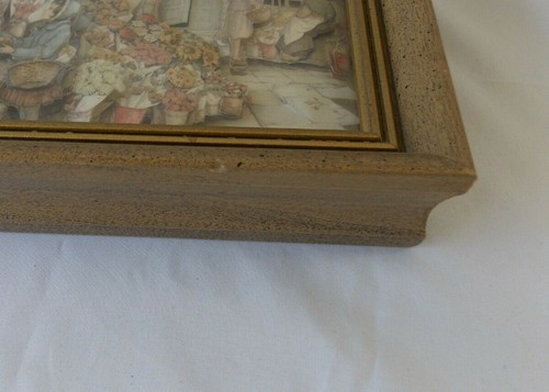 Anton Pieck The Flower Stall Vue D'Optique Creation Framed Shadow Box 1970 Small - Picture 10 of 10