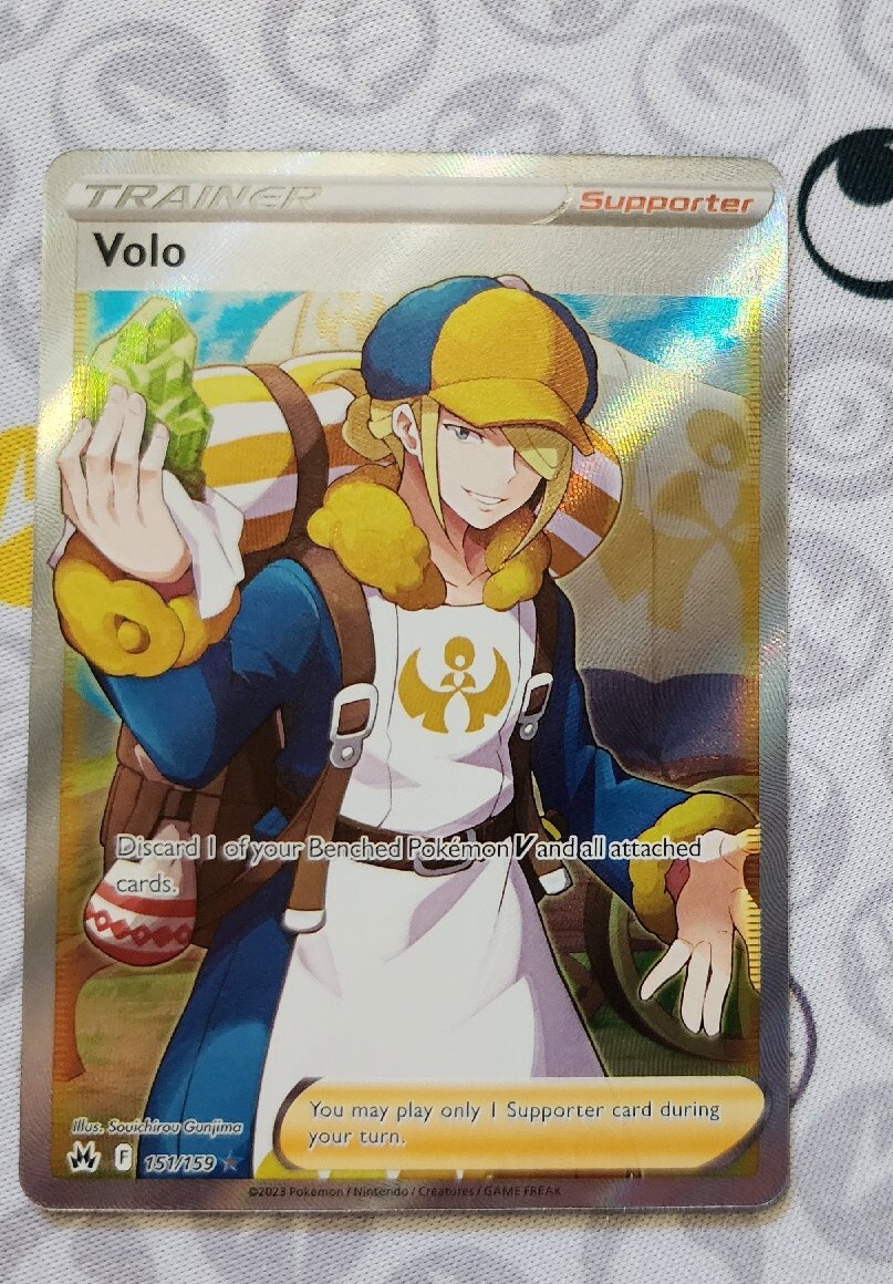 Volo 151/159 Holo Full Art Trainer Ultra Rare Pokemon Card TCG Crown Zenith Volo 151/159 Holo Full Art Trainer Ultra Rare Pokemon Card TCG Crown Zenith