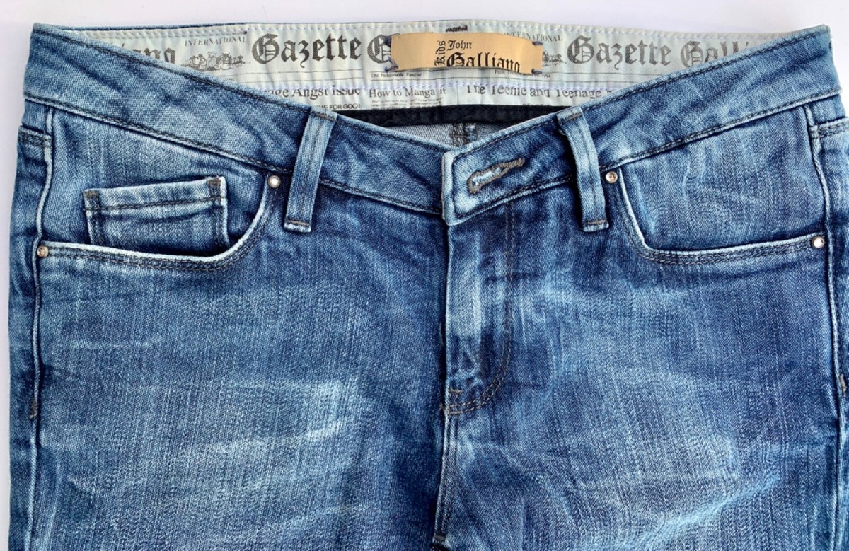 Jean Slim Fille John Galliano Taille 12 Ans - 98% Coton, Neuf Avec étiquettes