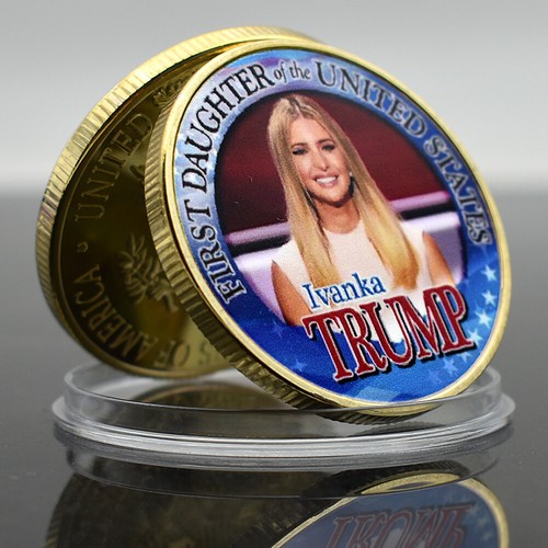 Supermodelo Ivanka Trump Medalla Desafío de Oro Hija del Presidente de Estados Unidos Moneda Regalo - Imagen 4 de 12