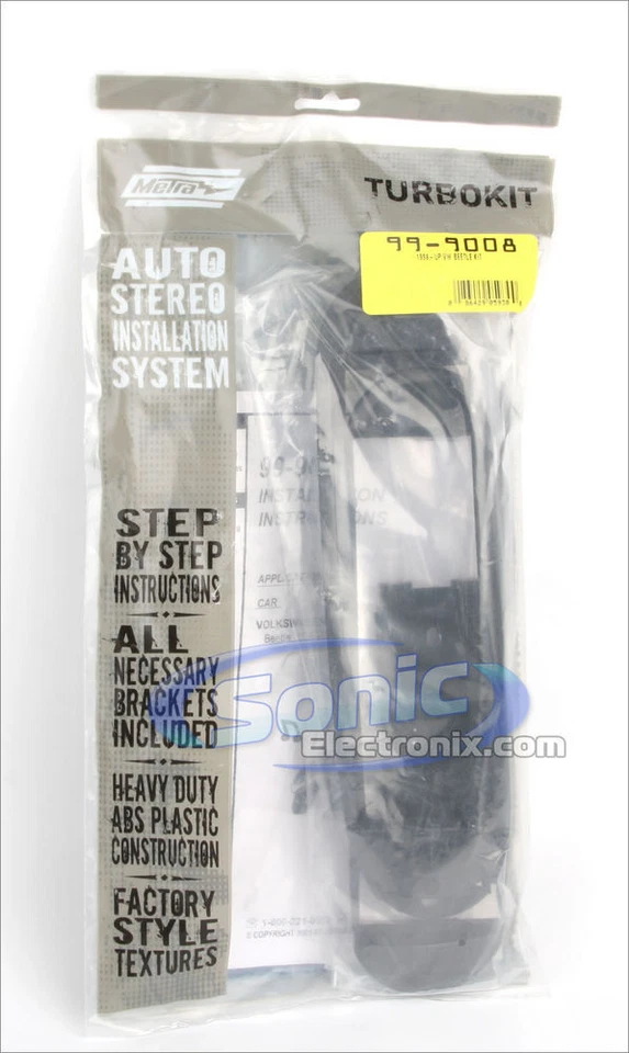 Kit de painel de instalação DIN único Metra 99-9008 para Volkswagen Beetle 1998-09 - Imagem 4 de 4