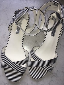 ladies white heeled sandals