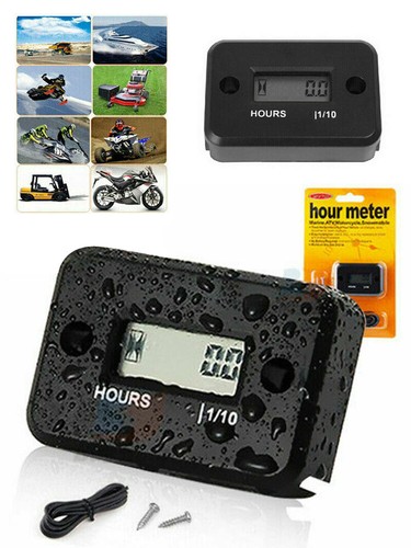 Waterproof Digital LCD Hour Meter Gauge for Motorcycle Generator Boat Gas Engine - Picture 8 of 8