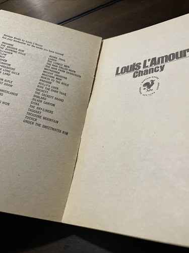Chancy 1973 Paperback Book by Louis L'Amour - Picture 5 of 7