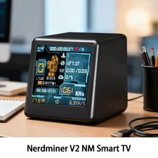 1060KH/s NerdMiner NMMiner V2 ESP32 BTC Solo Miner Crypto Lottery Miner Clock99y