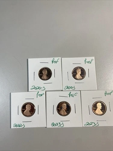 Nice Lot Of 2020 22 And 23 Proof Pennies. Very Short Years In Excellent Shape