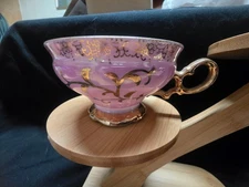 Royal Sealy , pink lusterware . Teacup & saucer