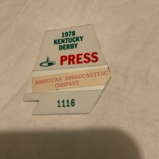 1978-Kentucky Derby Press AMERICAN BROADCASTING COMPANY-Pin Back Badge #1116