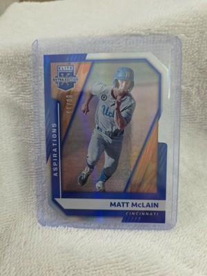 Matt McLain /99 Aspirations Blue Die Cut RC 2021 Elite Extra Edition