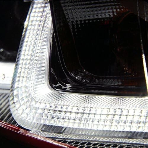 Faros proyectores de tubo LED a rayas rojas izquierda+derecha para VW Golf GTI 2010-2014 Foto 3 de 4