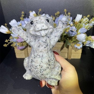2.4LB 6.6'' Natural Creek Jasper Baby Dragon Decor Mineral Crystal Heal Gift