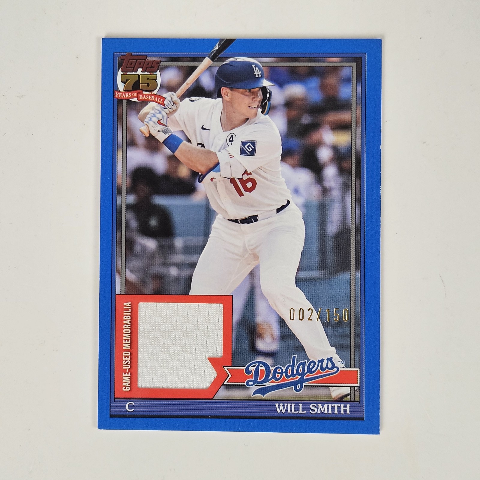 2026 Topps Series 2 1991 Relic Will Smith 2/150 Dodgers 91R2-WS Blue Color Match