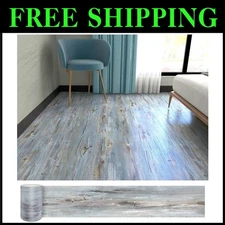 72-Pack Waterproof Wood Grain Look Floor Tiles - DIY Peel and Stick Solution