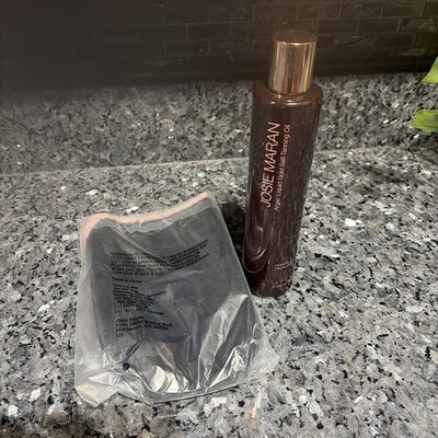 NEW Josie Maran Argan Liquid Gold Self-Tanning Oil 8.6 Oz Vanilla Bean W/ Mitt