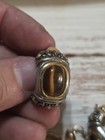 Set Of 2 Earring Sets, Clip-On, Tiger Eye — photo 3