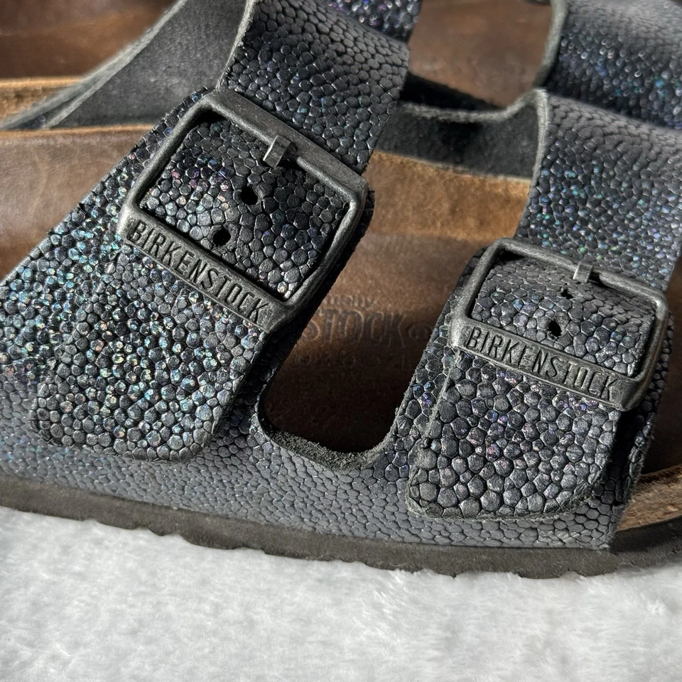 Босоножки Birkenstock черные женские размер 39 (8-8,5) легко надеваются с пряжкой - Изображение 3 из 4