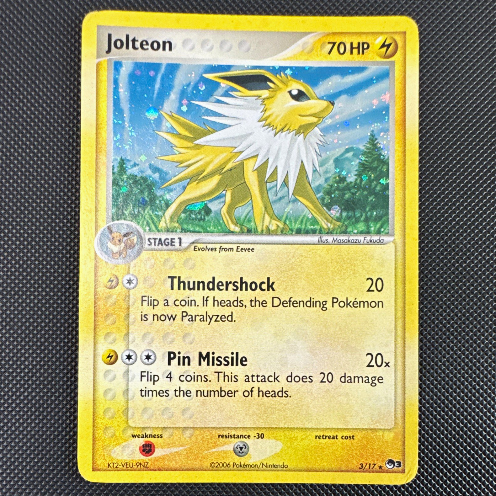 The Pokémon Company Jolteon 003/017 POP Series 3 Holo Rare EN 2006 70 HP