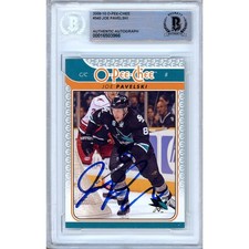 Joe Pavelski Signed 2009 10 O Pee Chee #340 Sharks Beckett BAS Slabbed NHL Auto