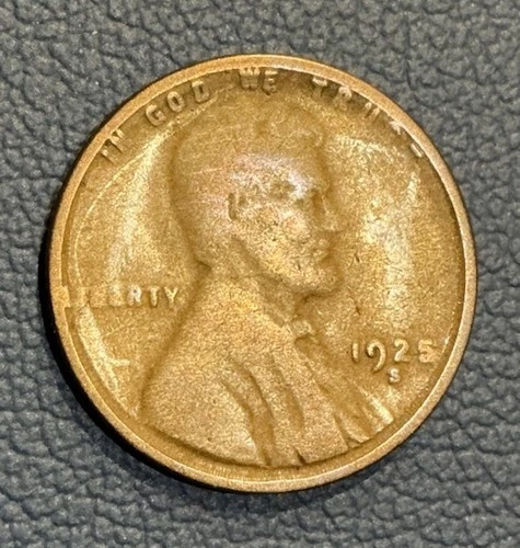 1925-S 1C Wheat Lincoln Cent - Vintage Penny- Better Date