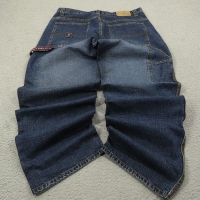 Baggy Jeans Men 36x30 Y2K Carpenter Skater Wide Leg Opening USA Flag Embroidered