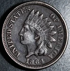 1864 INDIAN HEAD CENT - XF EF Details - CN Copper Nickel
